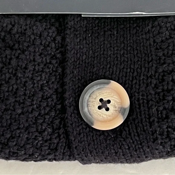 GAP Textured Cardigan Relaxed Fit Long Sleeves Cozy 100% Cotton Sweater Black - Picture 4 of 7